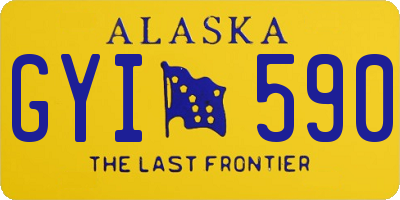 AK license plate GYI590