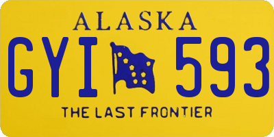 AK license plate GYI593