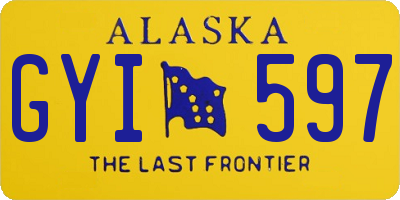 AK license plate GYI597