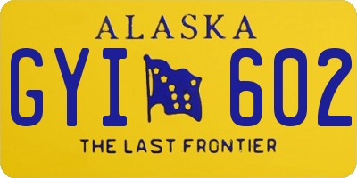 AK license plate GYI602