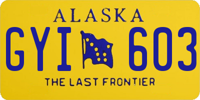 AK license plate GYI603