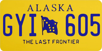 AK license plate GYI605