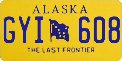 AK license plate GYI608