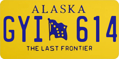 AK license plate GYI614