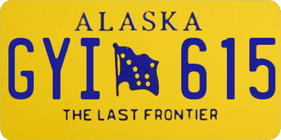 AK license plate GYI615