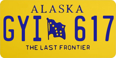 AK license plate GYI617