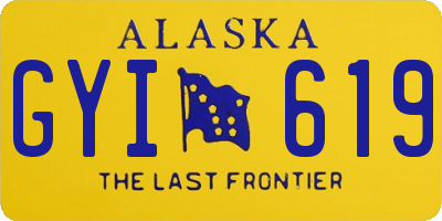 AK license plate GYI619