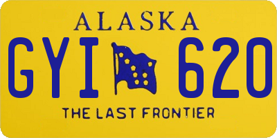 AK license plate GYI620