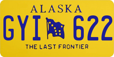 AK license plate GYI622