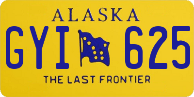 AK license plate GYI625