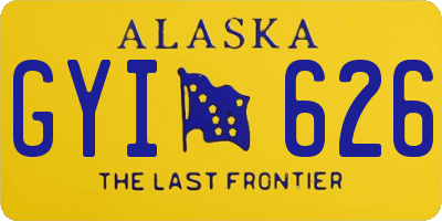 AK license plate GYI626