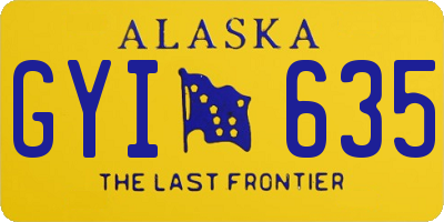 AK license plate GYI635