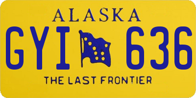 AK license plate GYI636