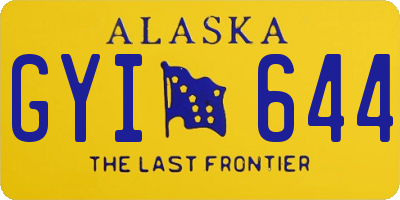 AK license plate GYI644