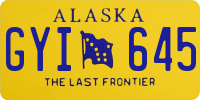 AK license plate GYI645