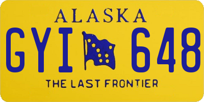 AK license plate GYI648