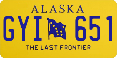 AK license plate GYI651