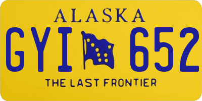 AK license plate GYI652