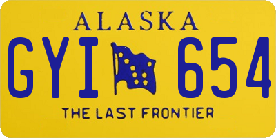AK license plate GYI654