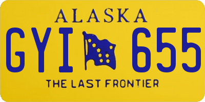 AK license plate GYI655
