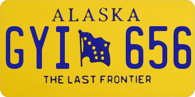 AK license plate GYI656