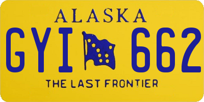 AK license plate GYI662
