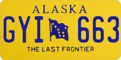 AK license plate GYI663