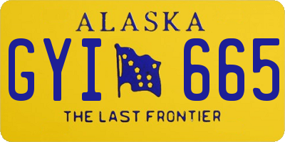 AK license plate GYI665