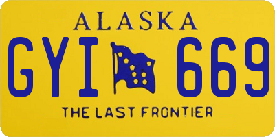 AK license plate GYI669