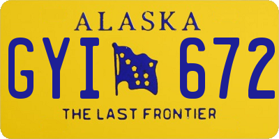 AK license plate GYI672