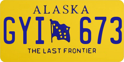 AK license plate GYI673
