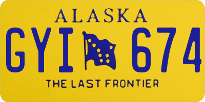 AK license plate GYI674