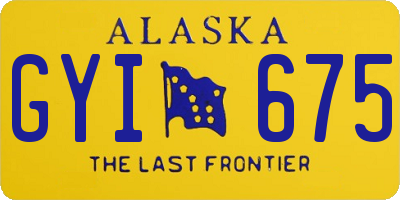 AK license plate GYI675