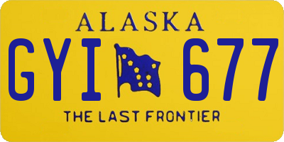 AK license plate GYI677