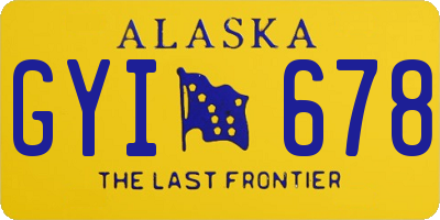 AK license plate GYI678