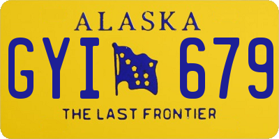 AK license plate GYI679