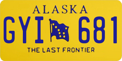 AK license plate GYI681