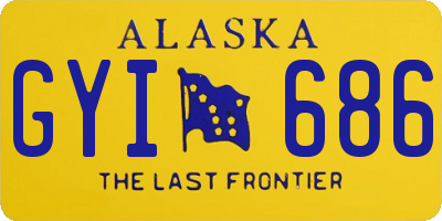 AK license plate GYI686