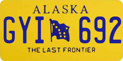 AK license plate GYI692