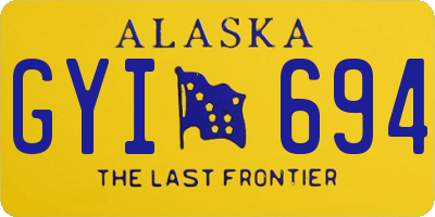 AK license plate GYI694