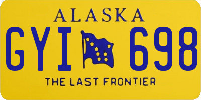 AK license plate GYI698