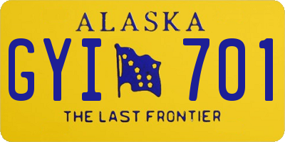 AK license plate GYI701