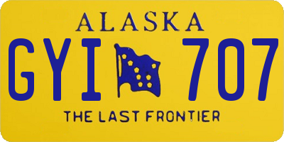 AK license plate GYI707