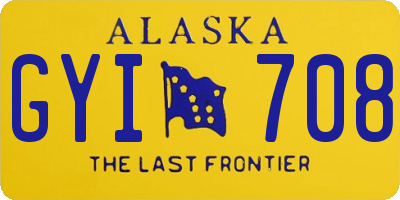 AK license plate GYI708