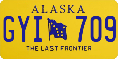 AK license plate GYI709