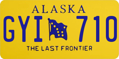 AK license plate GYI710