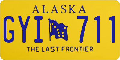 AK license plate GYI711
