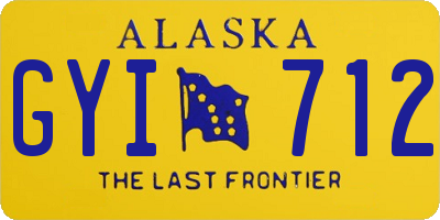 AK license plate GYI712