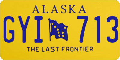 AK license plate GYI713