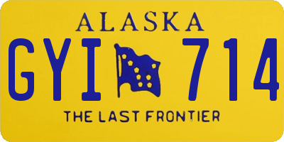 AK license plate GYI714